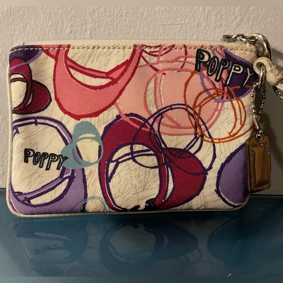 Coach Poppy Multicolor Wristlet - Picture 2 of 12